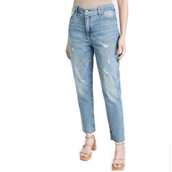GOOD AMERICAN Distressed Straight Leg Jean Good Weekender NWT Size 14 - Picture 1 of 6